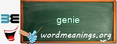 WordMeaning blackboard for genie